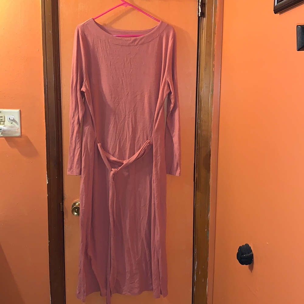 *3 for $25* Time & Tru Pinkish Maxi Dress Size XL (16-18) w/ detachable belt
